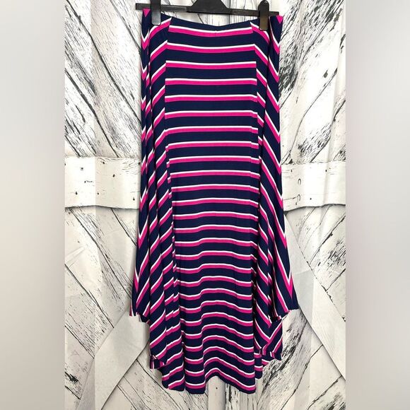 Chico's Pink and Blue Striped Maxi Skirt M (Chico’s 1) - Picture 4 of 8